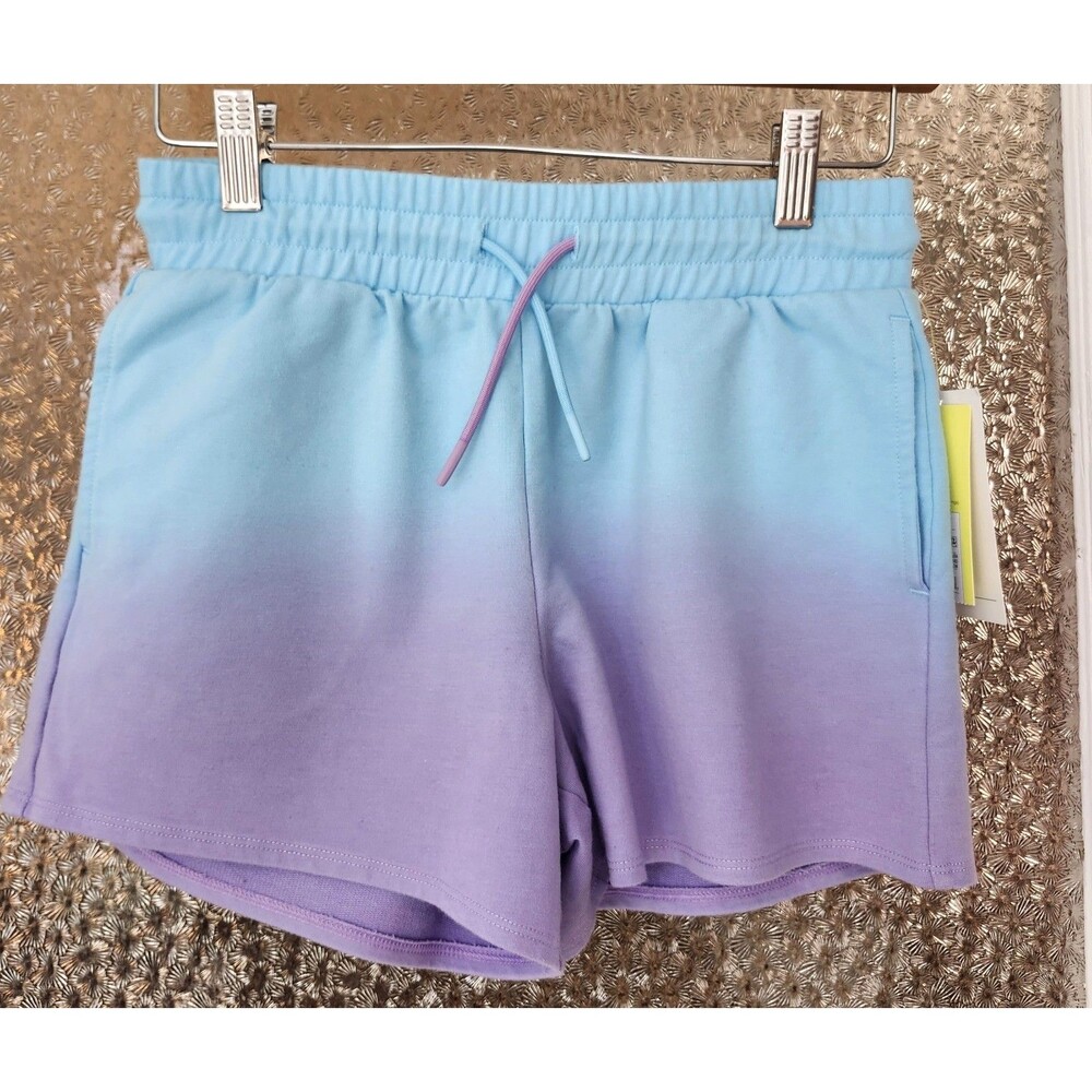All In Motion Girls Shorts L 10/12 Gradient Blue Purple NWT‎ Comfort Stretch